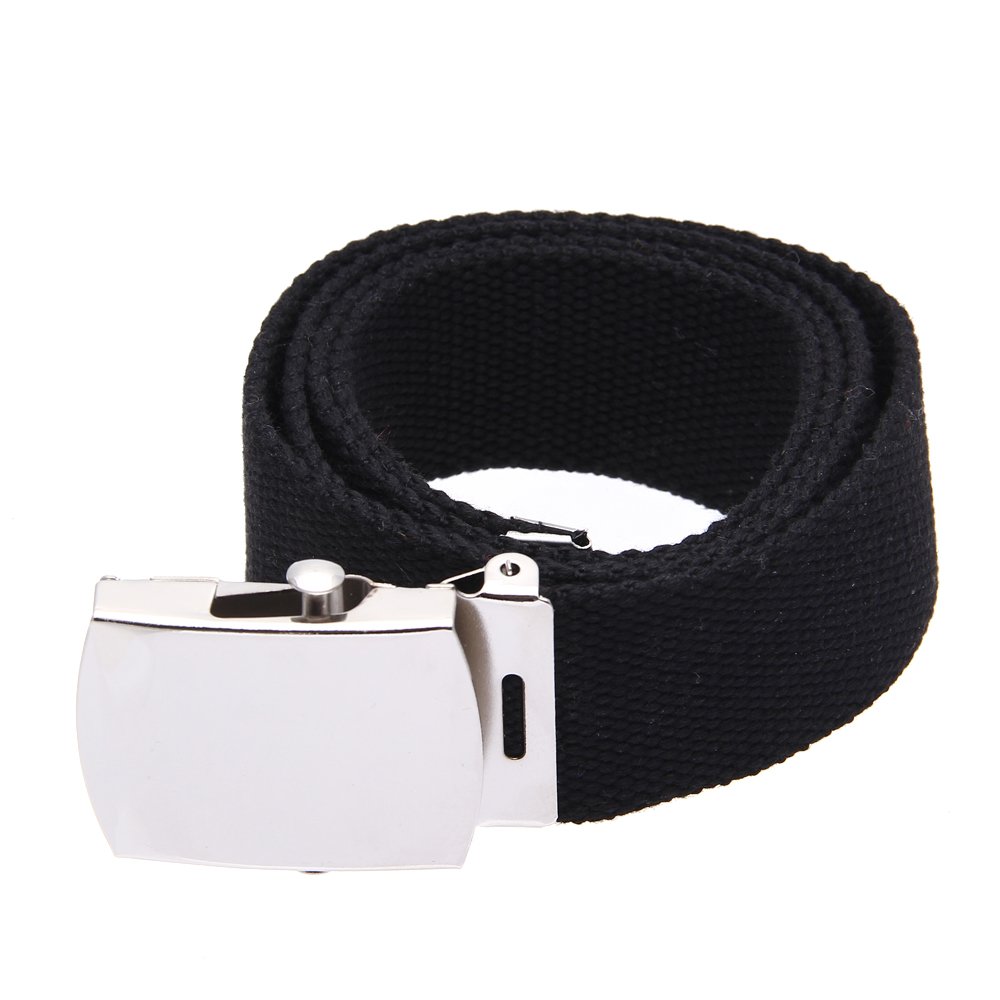 Cinturón de tela negro para hombre, banda de cintura, 38mm