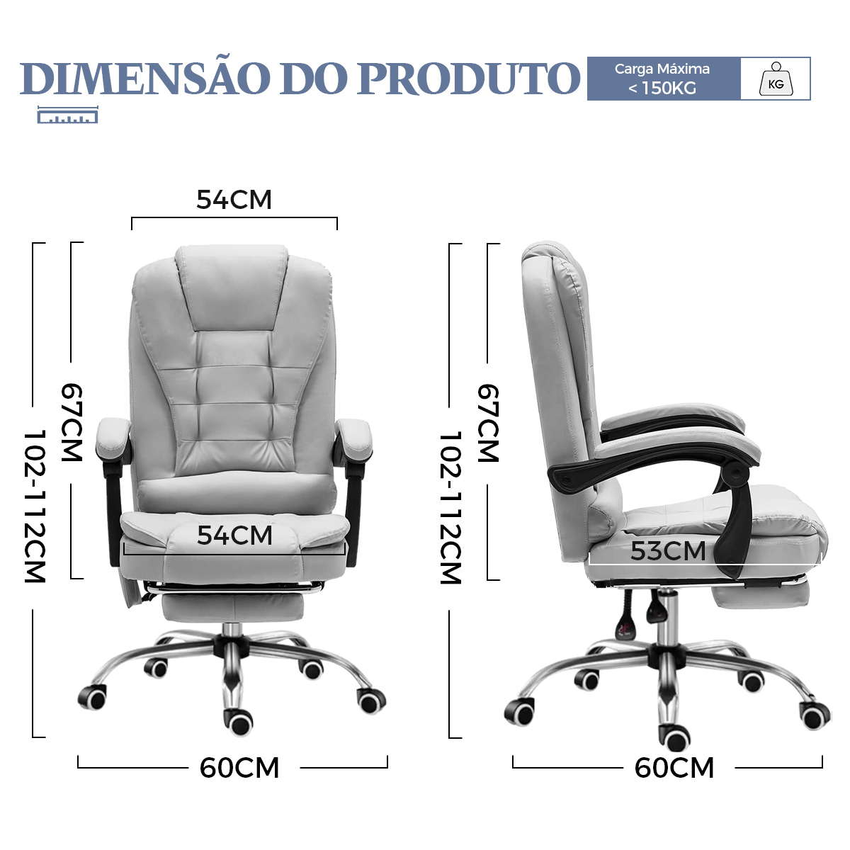 Cadeira de mesa presidencial Python Fly, cadeira de mesa com suporte encontrado e aderência ajustável (Chinza), enviado do Brasil