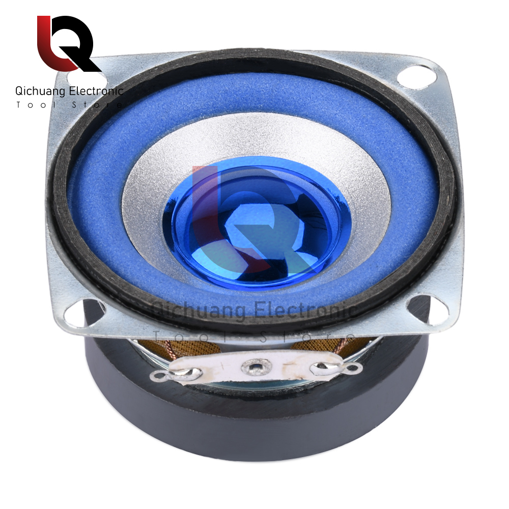 1 Stück 2 Zoll 5W 4Ohm blauer Voll frequenz lautsprecher 52mm quadratischer kleiner Lautsprecher für digitale elektronische Produkte 0. 25 ~ 18KHz