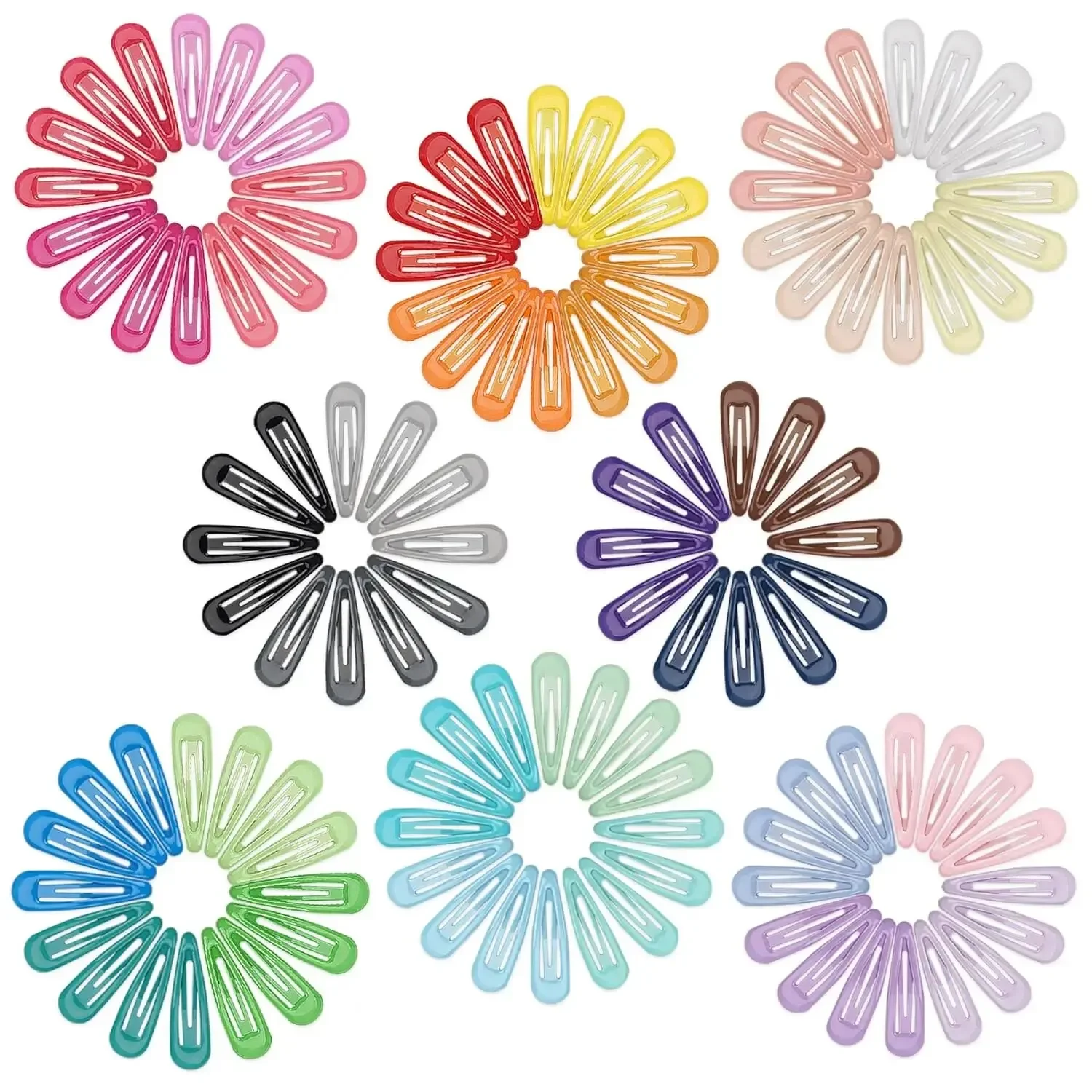50 pezzi fermagli per capelli a scatto colore caramella lucido 2 pollici antiscivolo fermagli per capelli in metallo fermagli accessori per neonate bambini piccoli