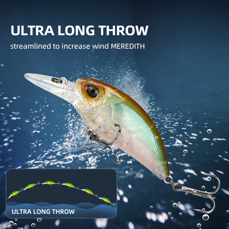 MEREDITH JERK CRANK M65 Schwimmend 14g Hot Model Angelköder Harter Köder 11Color Wobbler Kurbelqualität Professionelle Tiefe 2,0-2,5m