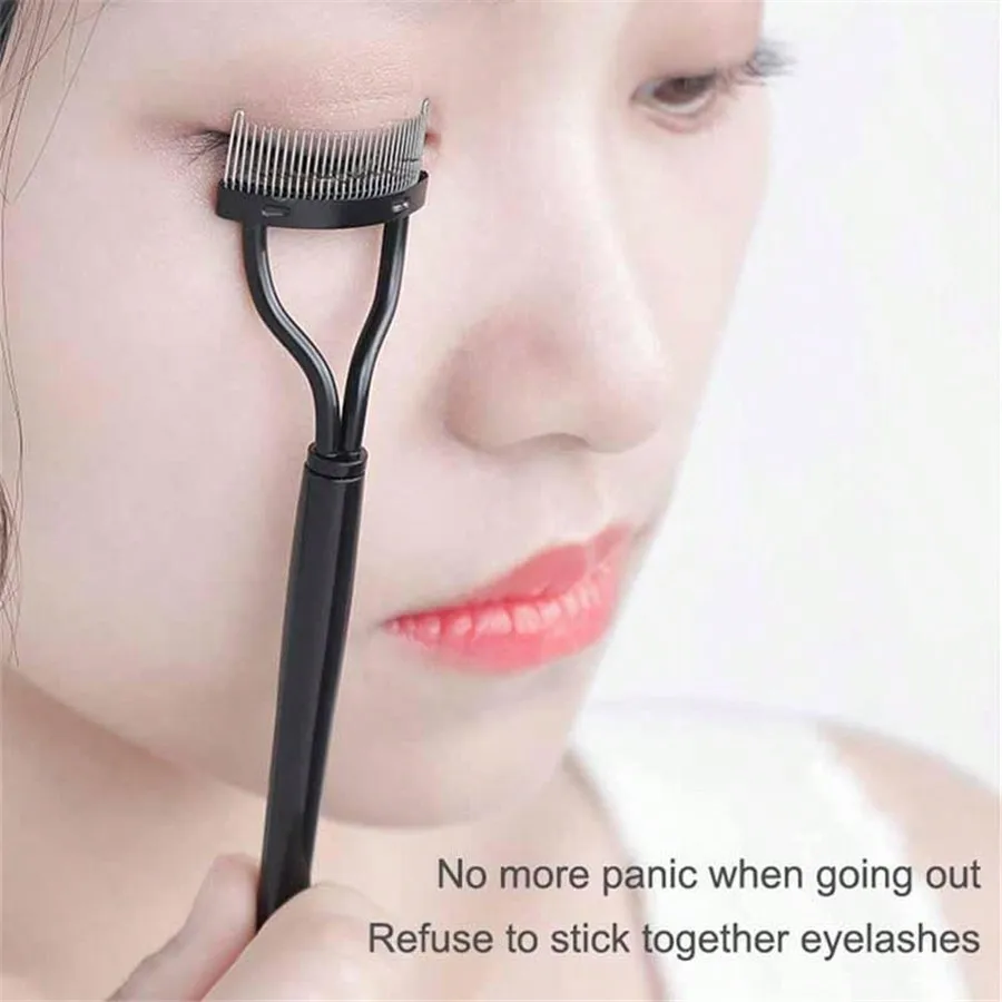 1 PC ใหม่สีดํา Eyelash Curler แปรงแต่งหน้ามาสคาร่าท่องเที่ยว Applicator หวีคิ้ว Curling TOOL Eye Lash Curler