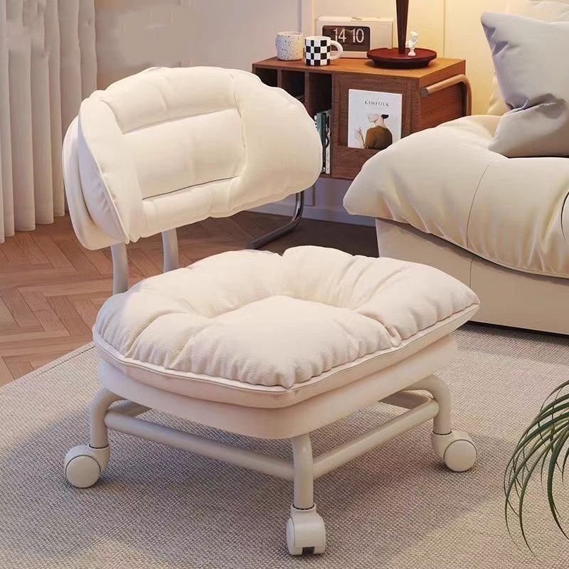 Rotating Sofa Chair Backrest Chair with Universal Wheel Low Stool Living Room Household Children's Learning Walk Backrest Chair