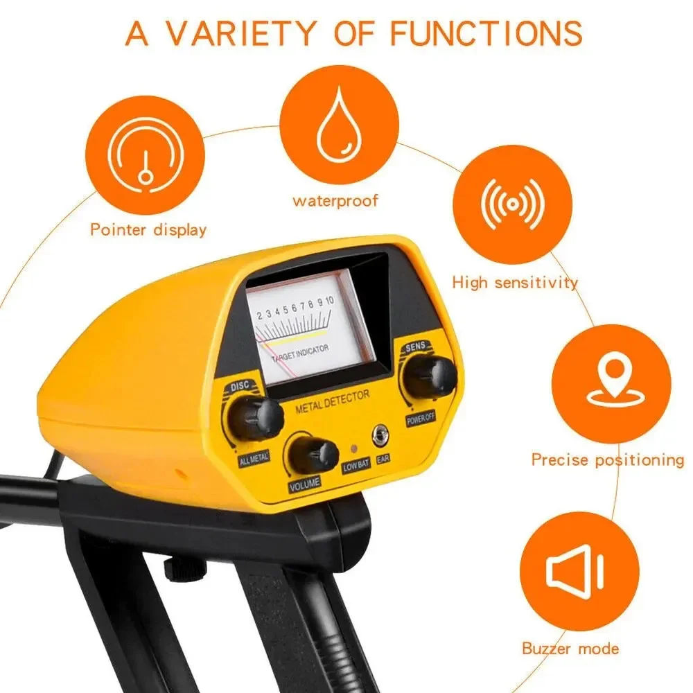 MD-5090 detector de metais instrumento de detecção subterrâneo detector de metais detector de ouro caçador tesouro escavador de ouro