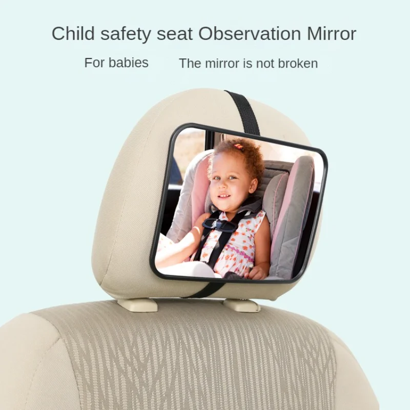 Rétroviseur de voiture pour bébé, pour la sécurité des enfants, moniteur de siège grand Angle réglable, support d'appui-tête, installation facile, accessoires d'intérieur