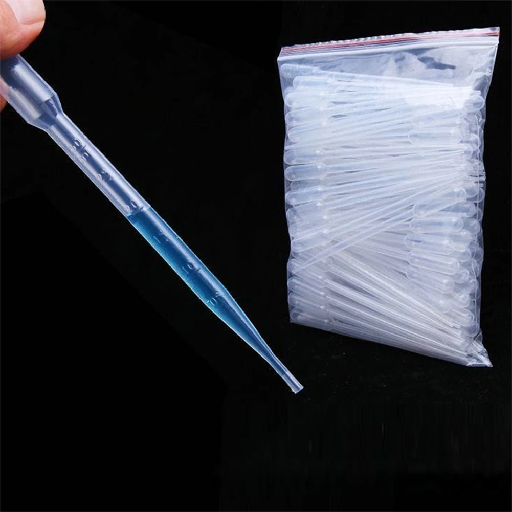 50 pz Pipette graduate Contagocce Trasparente Pipette di trasferimento sterili monouso Forniture per esperimenti Pipette per oli essenziali per laboratorio