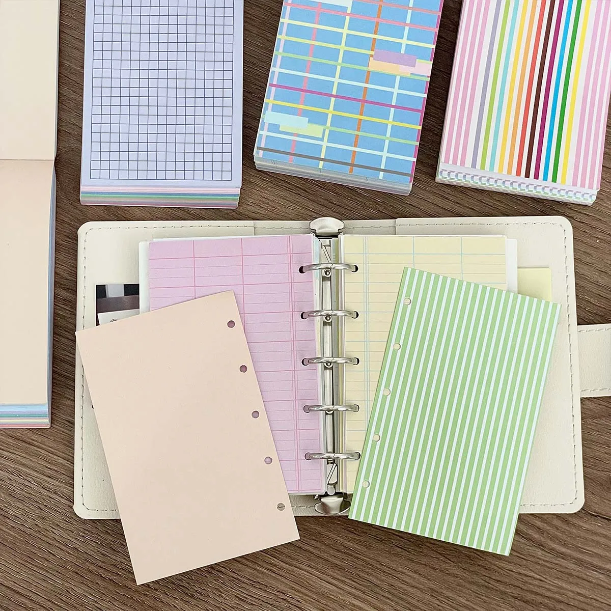 120 Sheets Memo Pad M5 Tearable Notepad No-Sticky Memo Block for Scrapbooking&Journaling Colorful Notes for notes Rainbow Deco
