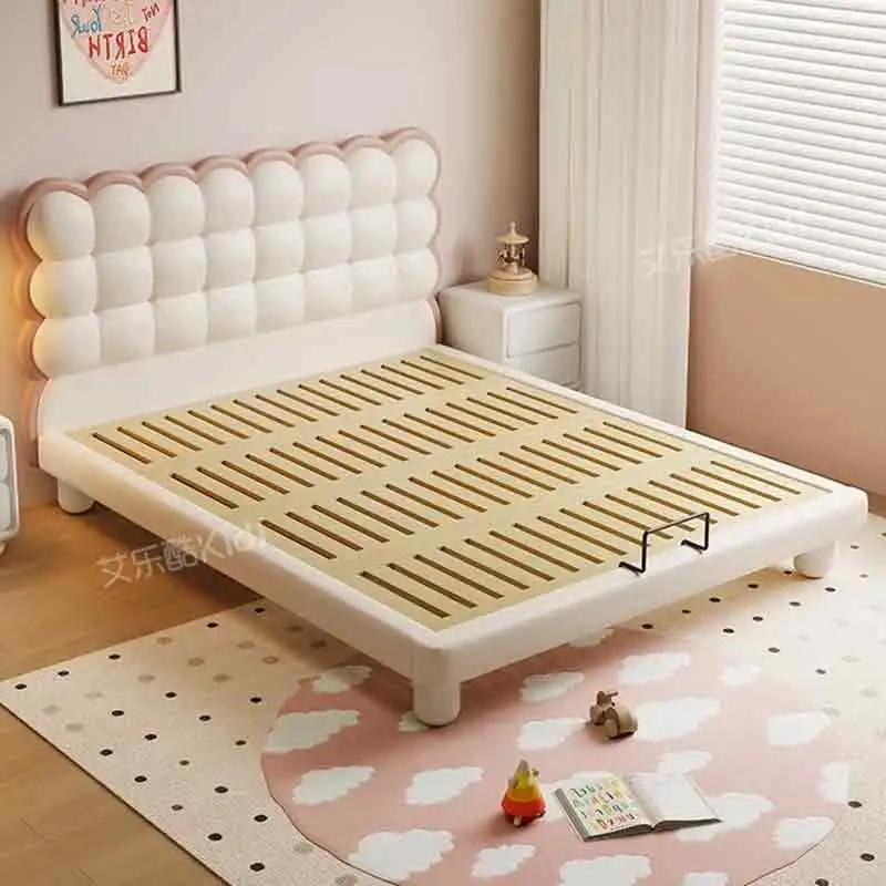 포스트모던 현대 어린이 침대 소녀 공주 핑크 퀸 침대 Comferter 빌라 럭셔리 유럽 Letto Matrimoniale 호텔 가구