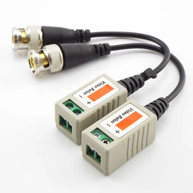 1 คู่ BNC Video Balun Connector Passive Transceiver 3000FT ระยะทาง UTP Balun ชาย BNC CAT5 สําหรับกล้องวงจรปิดอุปกรณ์เสริมกล้อง
