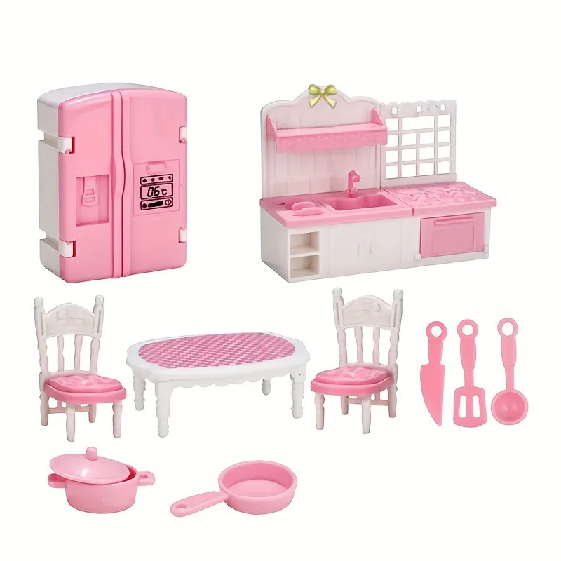 1:12 ミニチュアホーム家具セット、寝室、リビングルーム、キッチン、バスルーム用の人形アクセサリー、ドールハウスアクセサリー、ギフト