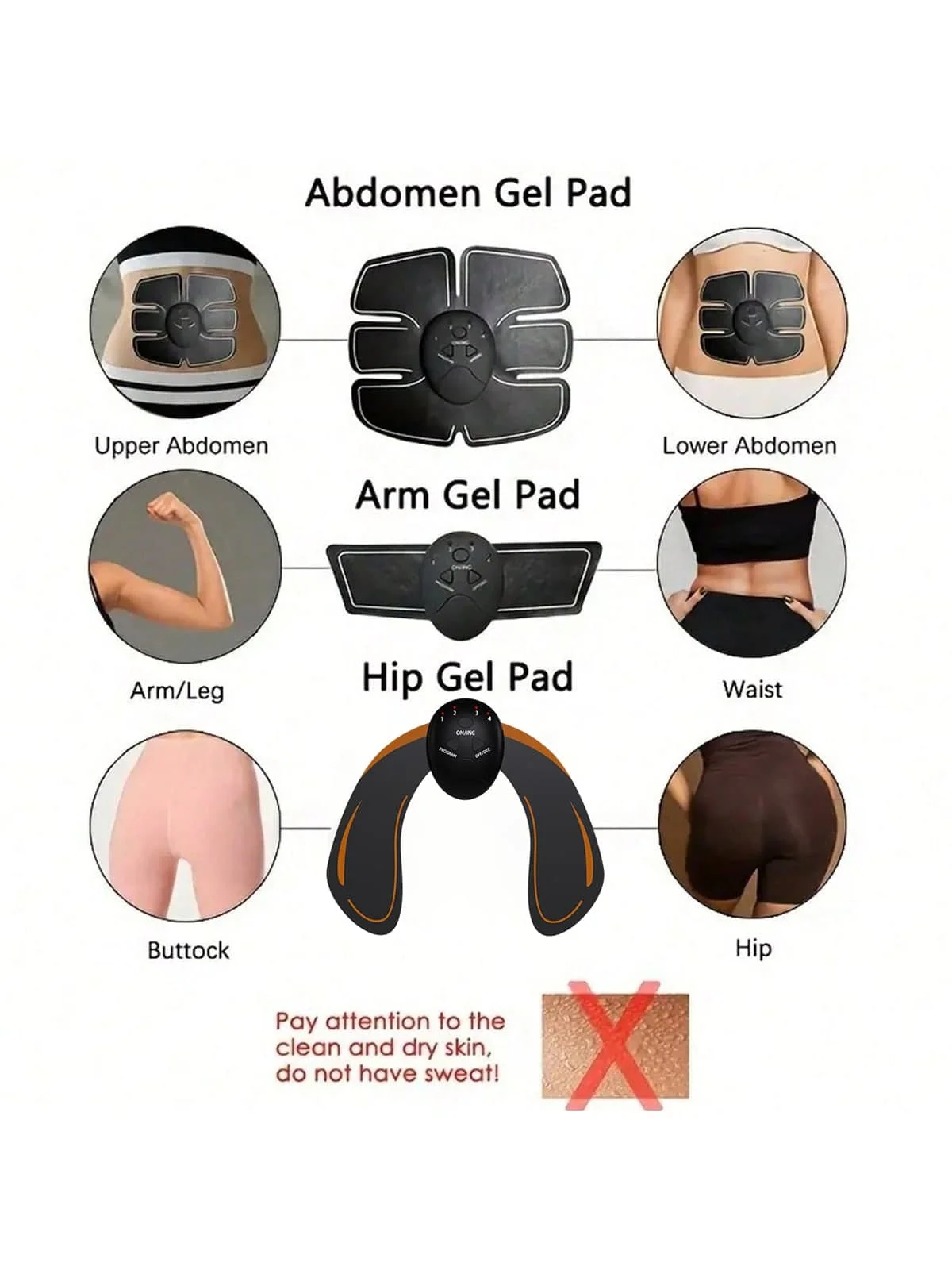 EMS Heupspierstimulator Fitness Gewichtheffen Heup Abdominale Arm Beentrainer Massage