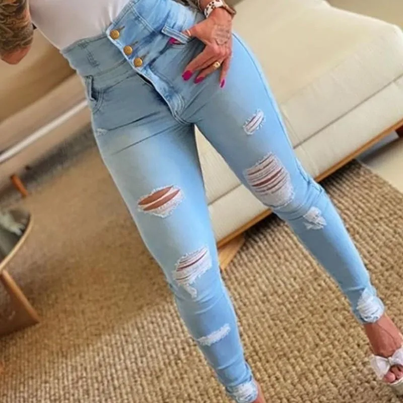 鉛筆パンツジーンズ女性鉛筆パンツボディコンハイウエストカジュアルロングパンツシースデニムパンツネクタイ Y2k ズボン春 2024