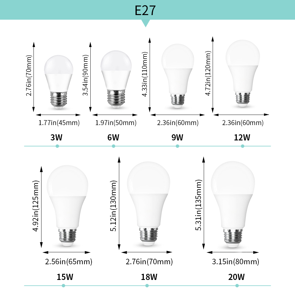 Lampadina LED DC 12V Lampade E27 3W 5W 7W 9W 12W 15W Bombilla per lampadine a LED solari 12 Volt Illuminazione lampada a bassa tensione