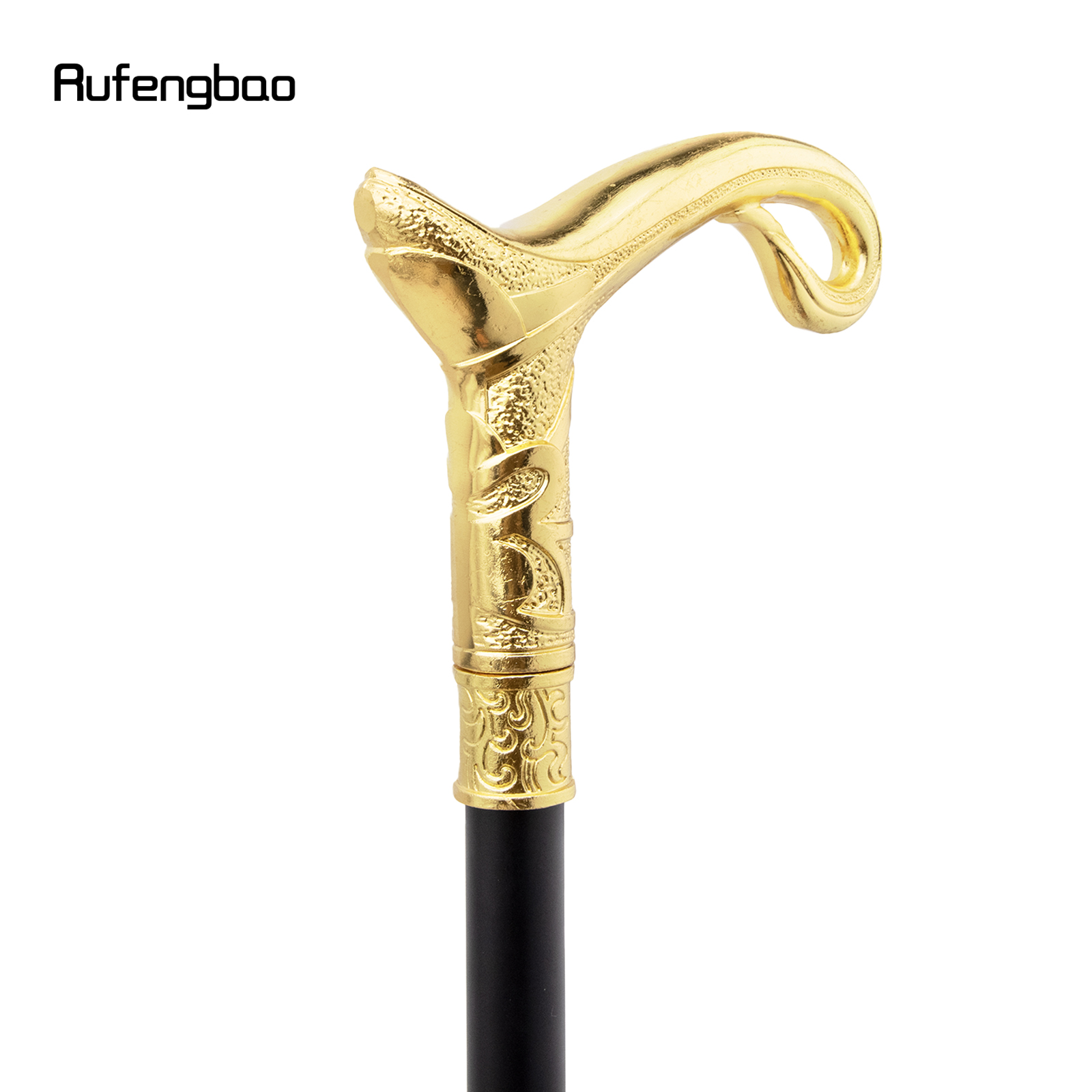 Goldene Luxus Kurve Linie Typ Gehstock Mode Dekorative Gehstock Gentleman Elegante Cosplay Cane Knopf Crosier 93 cm