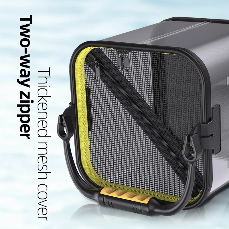 YUZHIYUAN Cubo de pesca transparente, contenedor de peces vivos multifuncional plegable, cubo de protección para peces