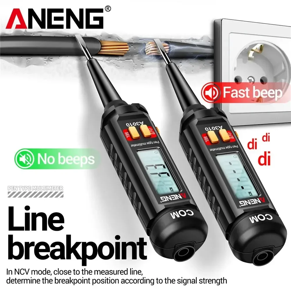 ANENG A3010 Pen Type Multimeter 4000 Counts Smart Dual Use NCV Voltage Sensing Backlight Digital Automatic Ranking Tools