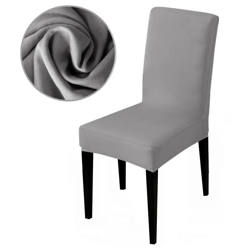 Funda elástica para silla, fundas elásticas de LICRA ajustables de Color sólido, fundas para asientos de sillas, cocina, comedor, banquete de boda, hogar