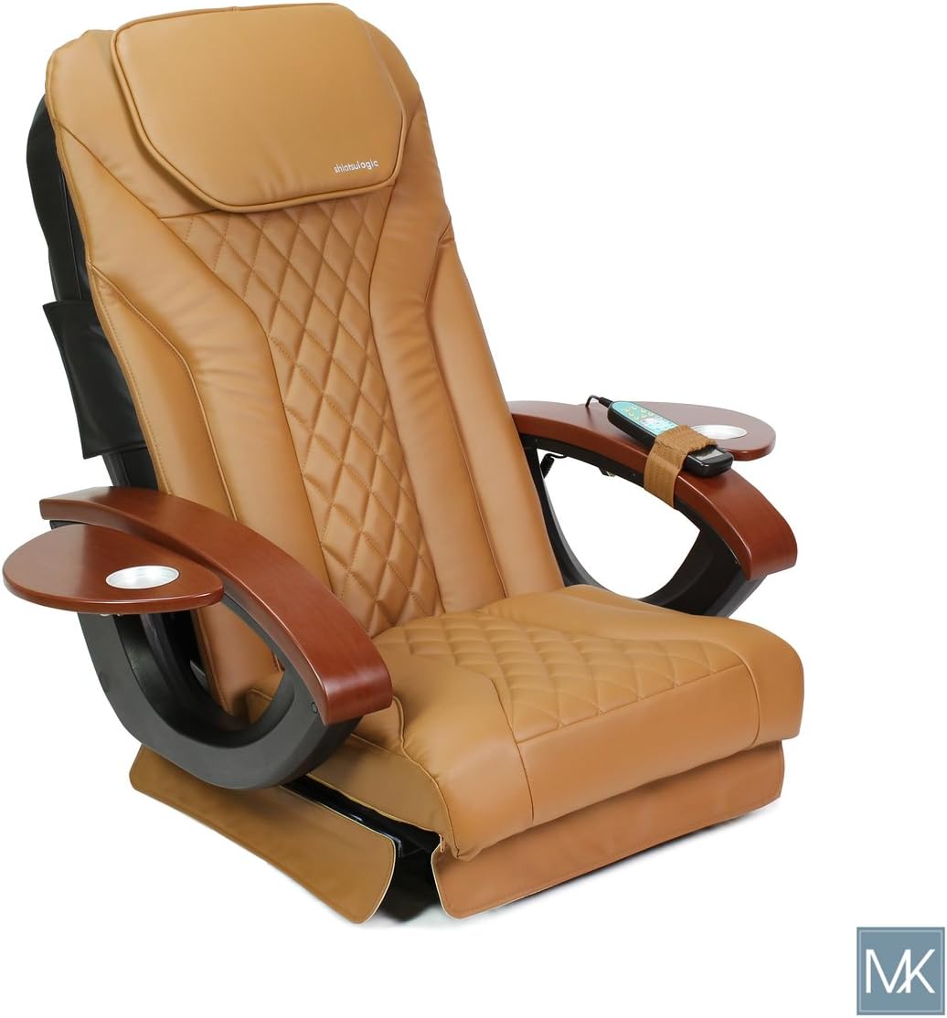 Shiatsulogic Pedicure Chair Cushion Cover Acetone Resistant Faux Leather Vabration Massage Cushion, Cappuccino