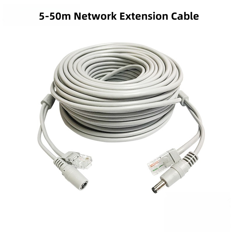 5-50M PoE Network Cable for IP Cameras NVR CCTV Surveillance Systems Outdoor Flexible Durable High Compatibility