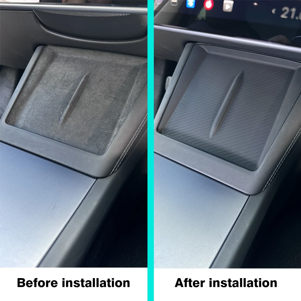 Para tesla modelo y juniper 2025 lançamento modelo 3 2024 highland console de carregamento sem fio almofada silicone capa protetor