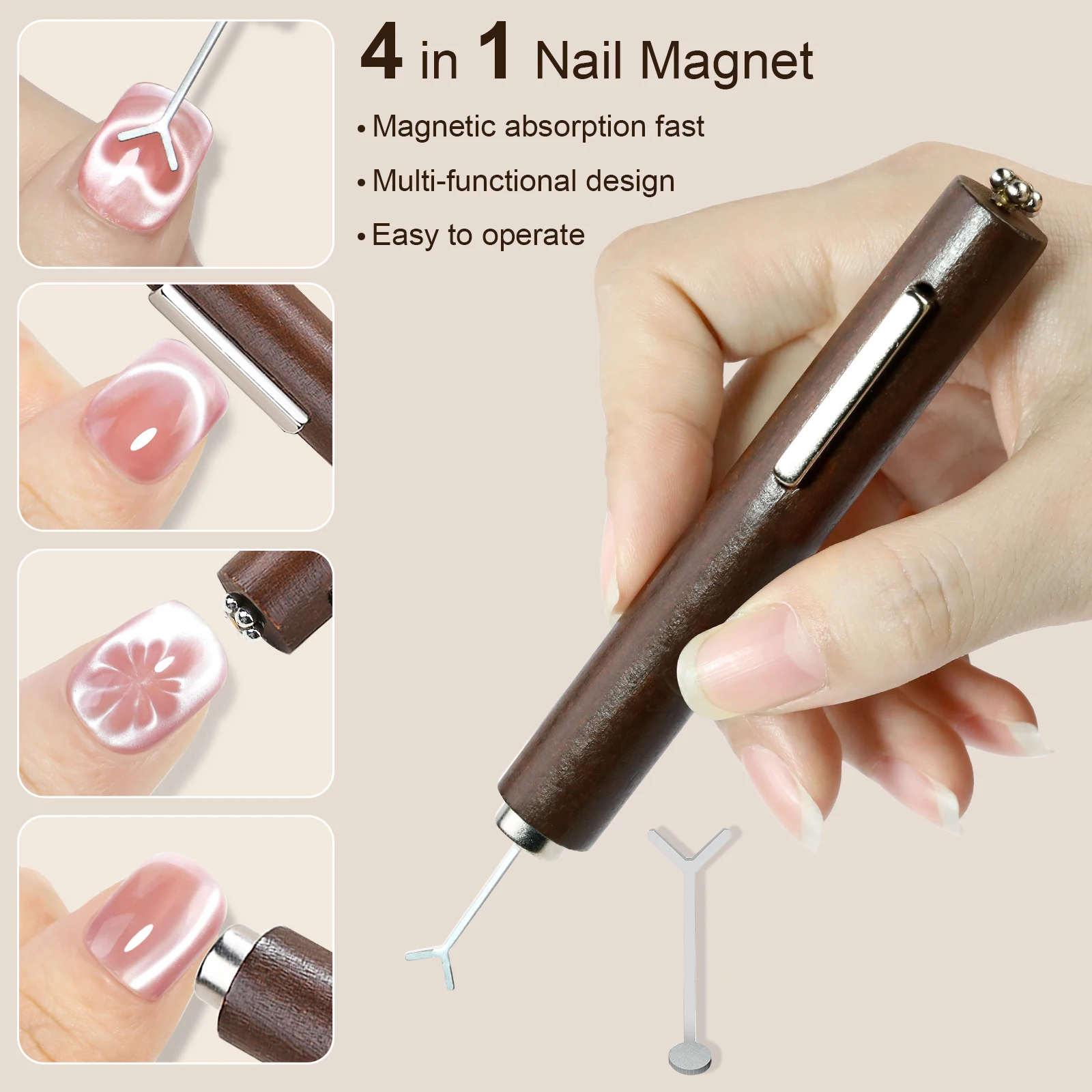 3 em 1 multifuncional forte ímã de olho de gato uv/led gel prego vara magnética para design da arte do prego manicure ferramentas especiais