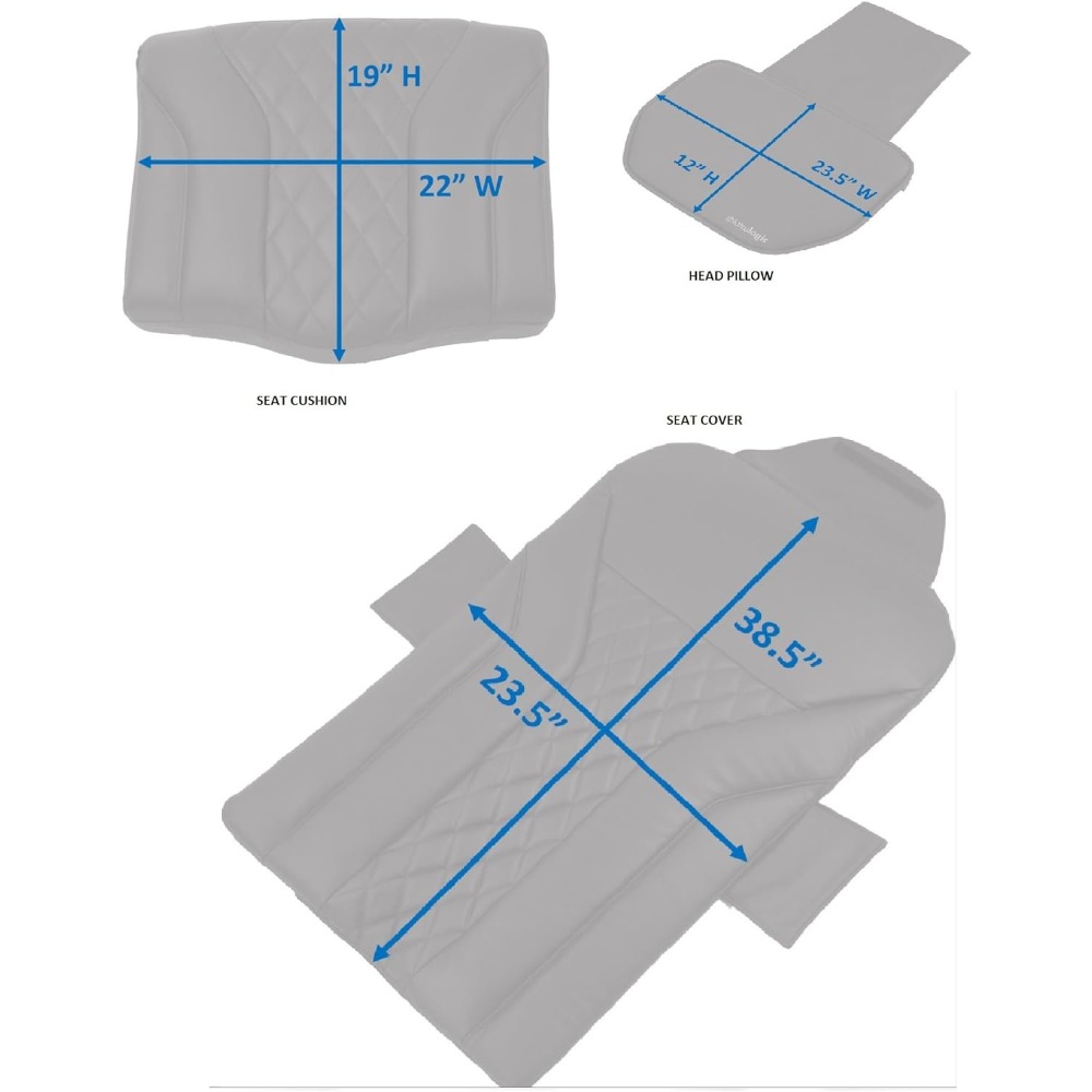 Shiatsulogic Pedicure Chair Cushion Cover Acetone Resistant Faux Leather Vabration Massage Cushion ，Cappuccino