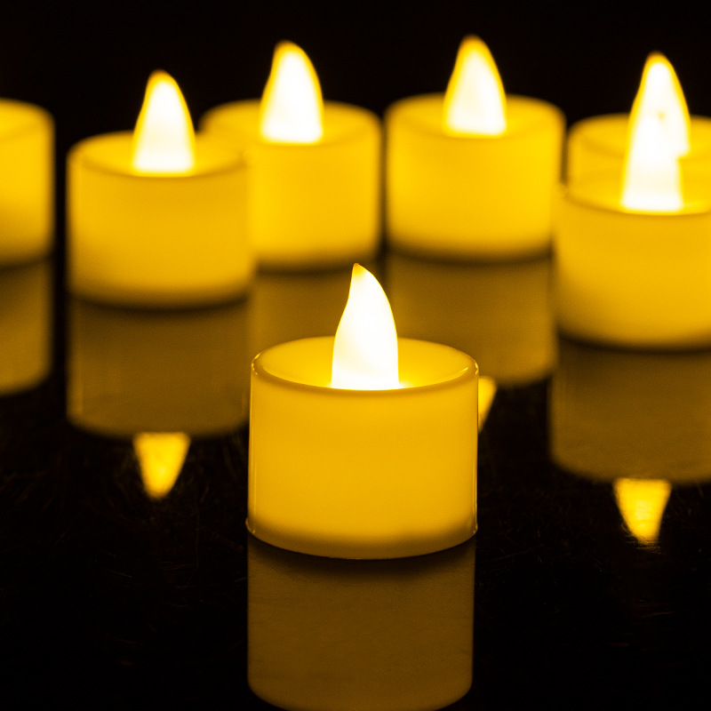 Flameless Led Candle For Home Christmas Party Wedding Decoration Heart-shaped Electronic Battery-Power Tealight Candles
