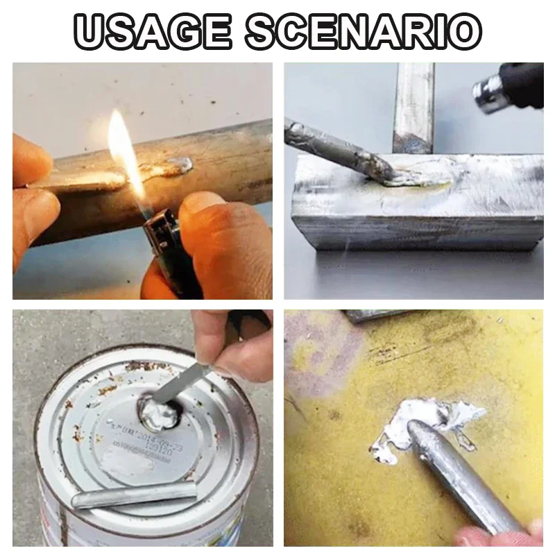 Asta per saldatura in alluminio con anima in polvere Bacchette per saldatura in alluminio a bassa temperatura e facile da sciogliere Riparazione dei fori Kit di agenti per aste di saldatura