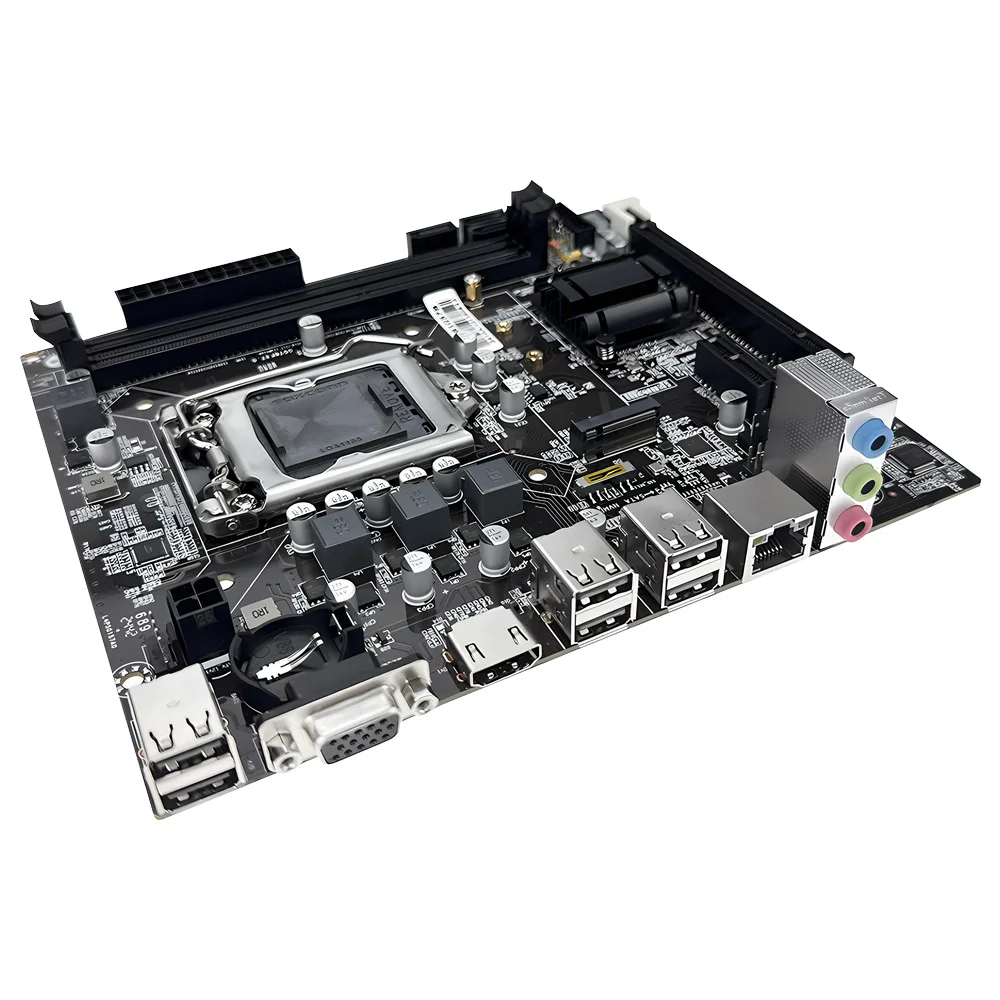 MOUGOL H61M Gaming Motherboard M.2 NVME PCIEx16 DVI Supports Dual-channel DDR3 RAM Intel Core 2/3 Gen CPU LGA1155 for Desktop PC