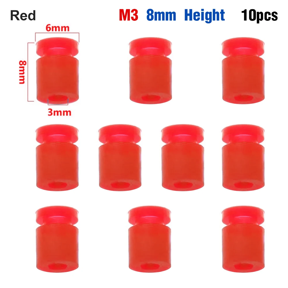 10pcs M2/M3 RC Rubber Shock Absorber Balls for F3 F4 F7 Flight Controller FPV Quadcopter Anti Vibration Soft Mount Ball