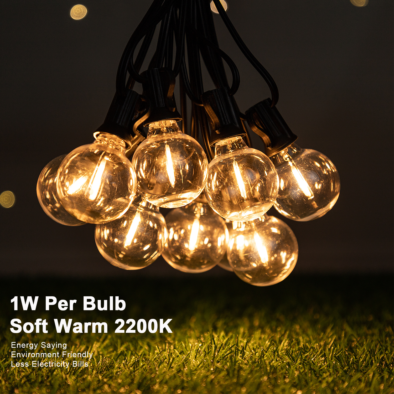 G40 Outdoor Girlande Lichterketten Bruchsichere Wasserdichte Kunststoff Led-lampe Vintage Anschließbare Patry Terrasse Dekor Licht Kette