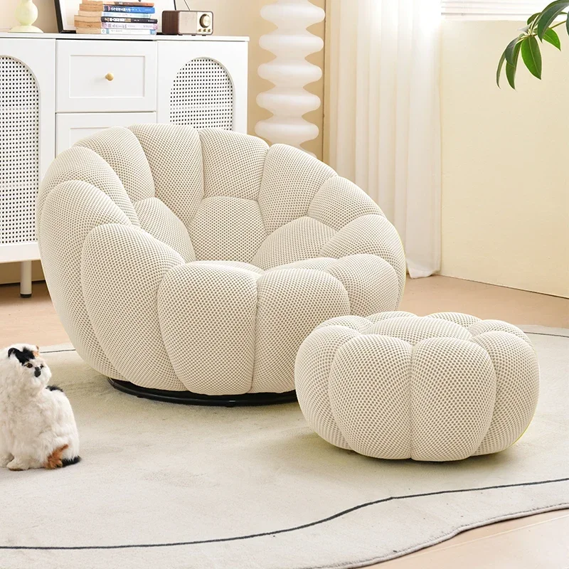 Single Seat Designer Pumpkin Lazy Sofa Balcony and Bedroom Can Lie Down and Recline Italian Minimalist Rochburg Football Sofa