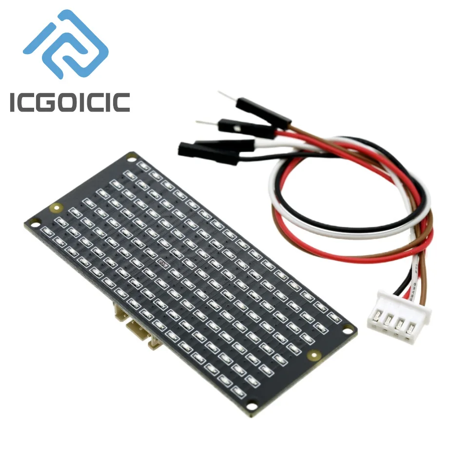 Modulo display a matrice LED 8*16 – Interfaccia I2C, 3,3 V~5 V per Arduino, progetti fai da te Micro:bit e Raspberry Pi