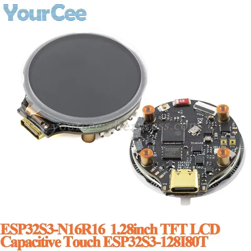 Módulo de exibição de tela tft de 1.28 polegadas 1.28 "ips placa lcd colorida redonda gc9a01 toque 240x240 spi 240*240 esp32s3 ESP32S3-N16R8