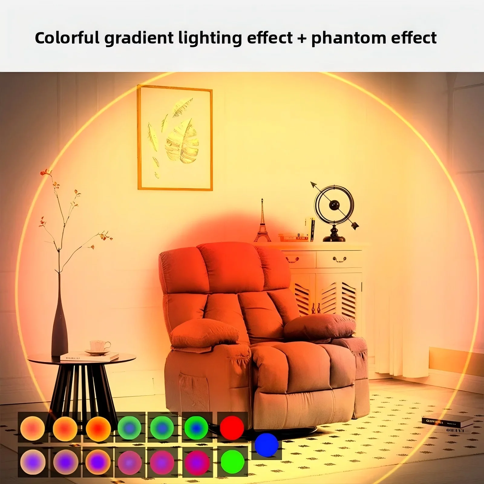 Inteligente rgb gradiente luz noturna sensor de movimento magnético recarregável lâmpada parede para o quarto banheiro armário jardim decoração casa