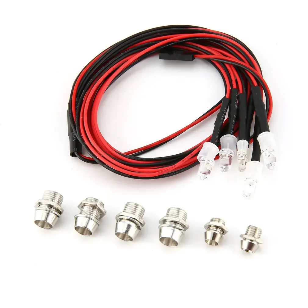 RC LED Light ชุดไฟหน้าสําหรับ 1/10 1/8 1/12 RC รถรถบรรทุก Crawler Drift ไฟหน้ารถไฟท้าย TRAXXAS HSP HPI MN99 MN90 Wltoys