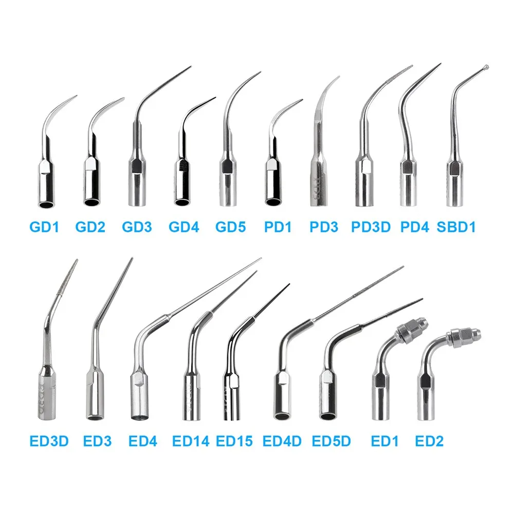 AZDENT 5pcs Dental Scaler TIP Fit สําหรับ EMS/WOODPECKER/SATELEC/DTE/NSK Ultrasonic Scaler Handpiece ทันตกรรม Ultrasonic Scaling เคล็ดลับ