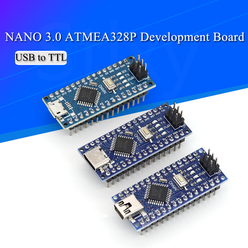 Mini / Type-C / Micro USB Nano 3.0 с загрузчиком, совместимым нано-контроллером для arduino CH340, USB-драйвер 16 МГц, ATMEGA328P