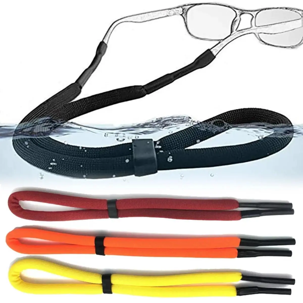 1pc メガネストラップサングラスストラップ眼鏡ストリングストラップ調節可能なスポーツ眼鏡ストラップネックホルダー眼鏡リテーナー