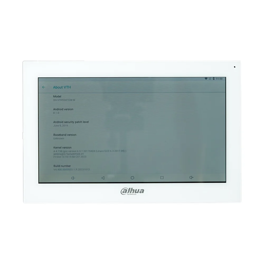 Dahua branco VTH5341GW-W / VTH5341G-W PoE (802.3af) Android monitor interno de 10 polegadas, monitor de vídeo porteiro, monitor de campainha com fio