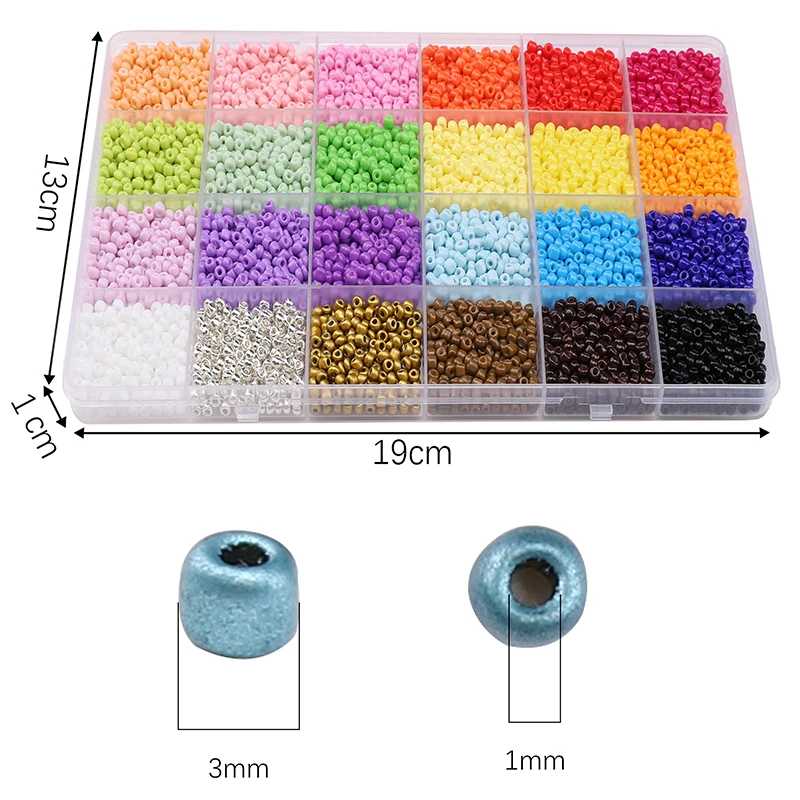약 5200Pcs24 그리드 쌀 구슬 상자 수제 DIY 쥬얼리 팔찌 귀걸이 Kandi 쥬얼리 액세서리 재료