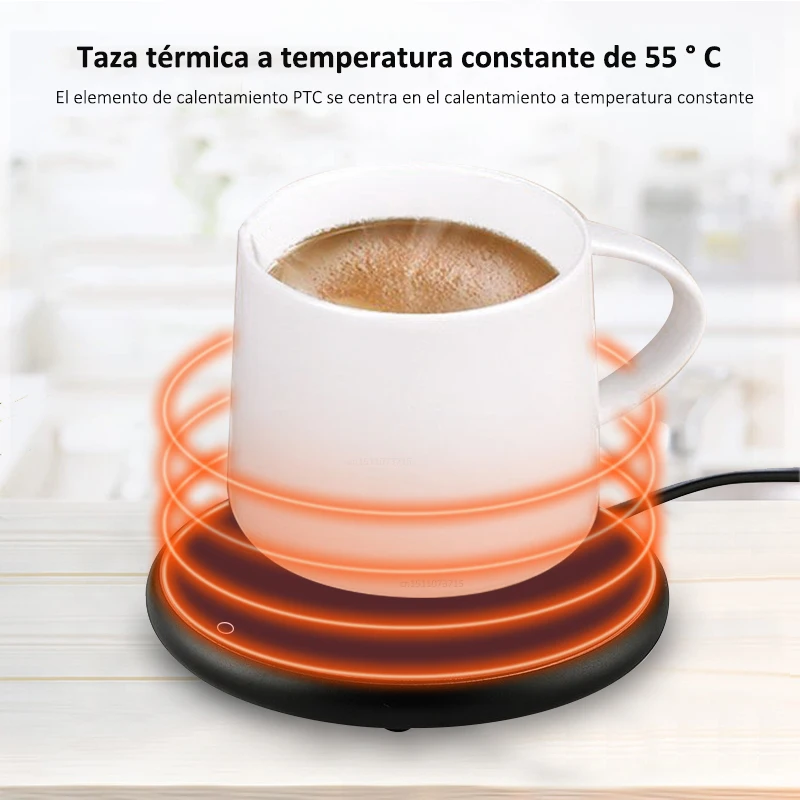 Calentador de tazas USB para el hogar y la Oficina, almohadilla térmica eléctrica, posavasos termostáticos, calentador de tazas de café, leche, té y agua