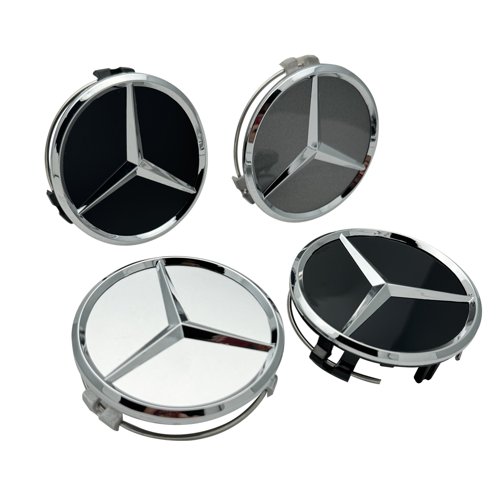 4 шт., 75 мм, черные центральные колпаки из АБС-пластика, колпаки ступиц для Mercedes Benz A B C E S CLA CLK ML GLK GLA GLB GLC CLASS, аксессуары