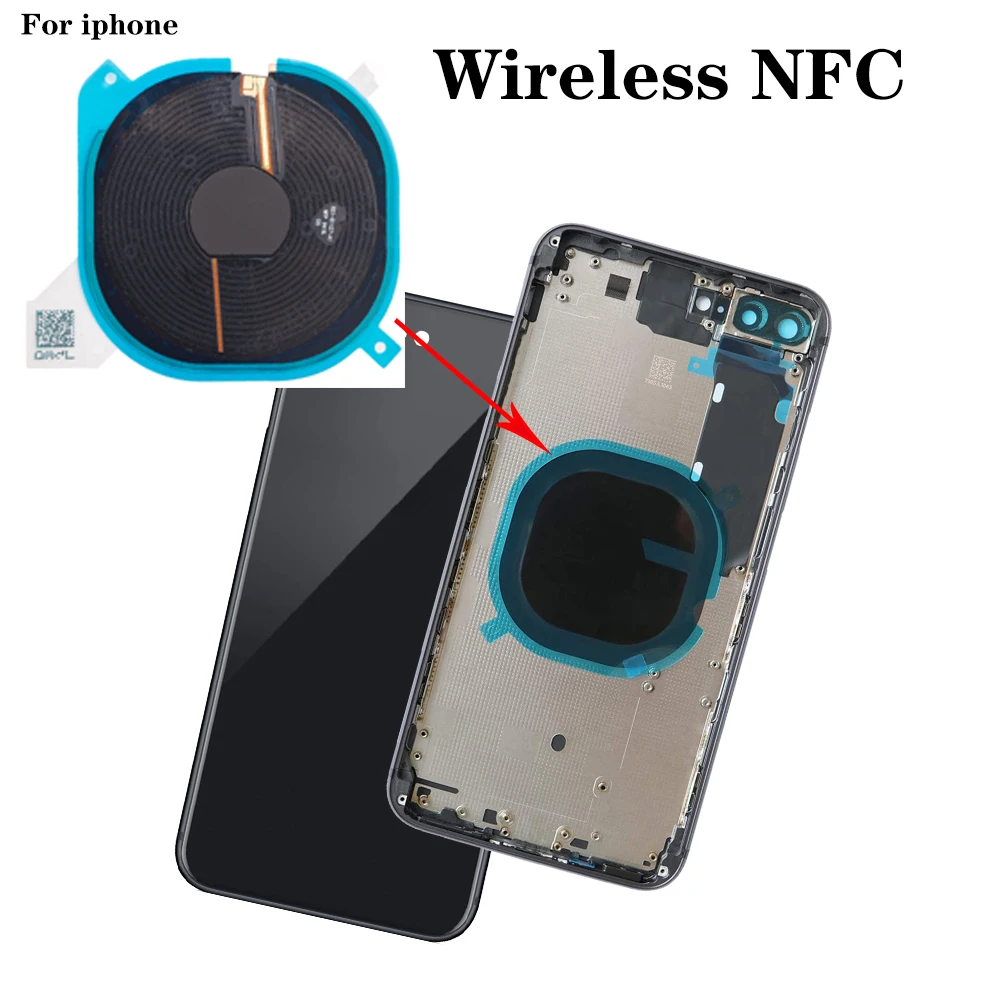 Wireless Charging Chip Coil For iPhone 14 13 12 11 Pro Max Mini Wireless With Magnet Power Volume Button Flex Charger Panel Part