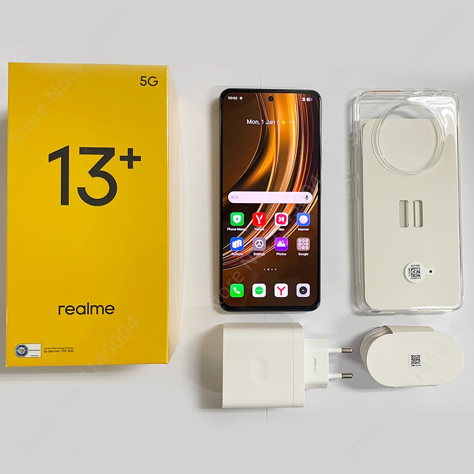 Global Version realme 13 Plus 5G NFC ขนาด 7300 สมาร์ทโฟน 6.67 "120Hz หน้าจอ 50MP กล้อง 80W SUPERVOOC 5000mAh แบตเตอรี่