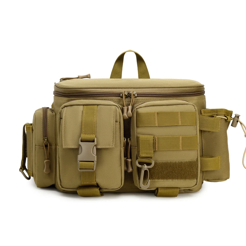 Fishing Bag Fish Lures Gear Rod Waterproof Outdoor Hiking Camping Travel Men Tactical Waist Pack Large Capacity Chest Bag