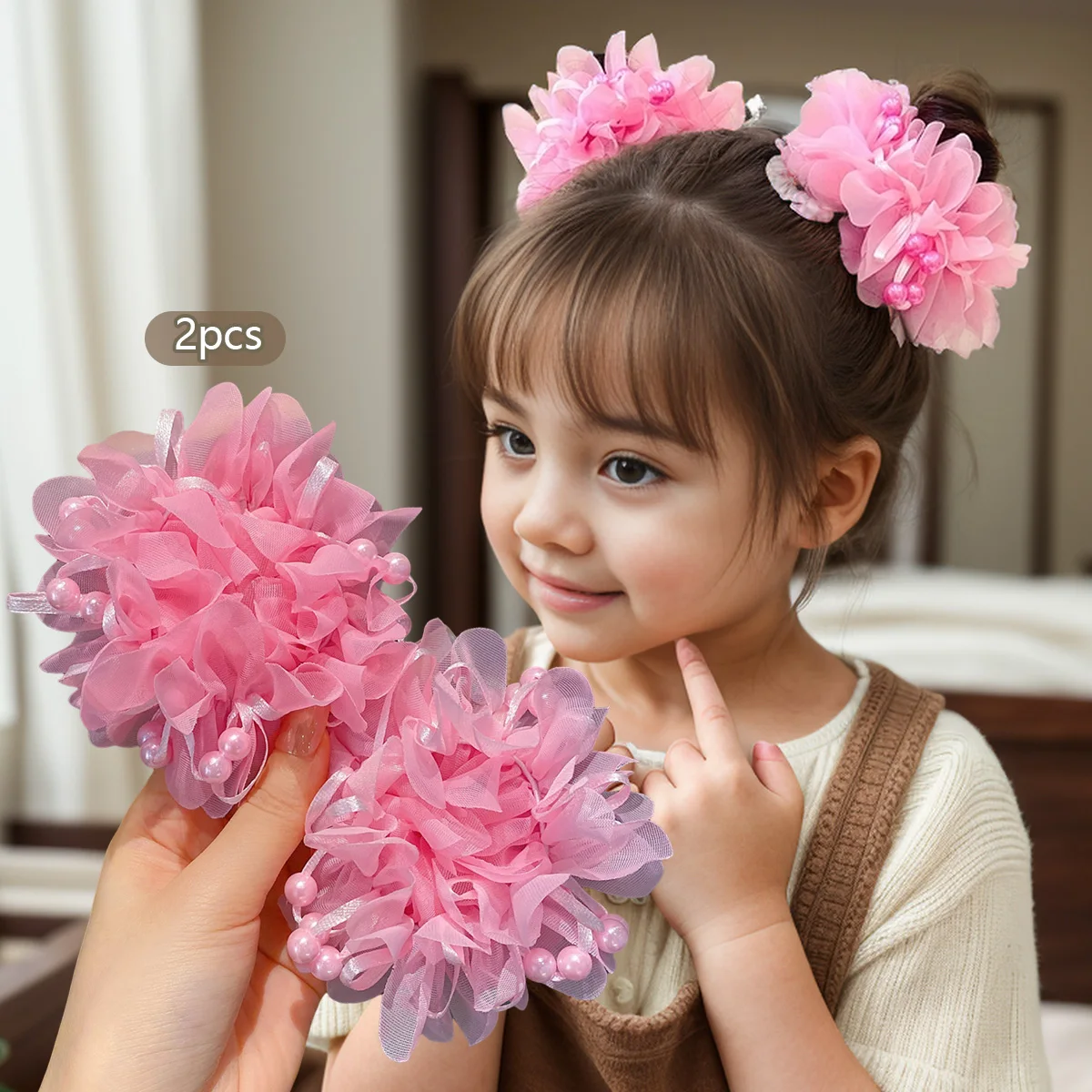 2 rosa süße Haarreif-Haar-Accessoires für kleine Mädchen für Kinder