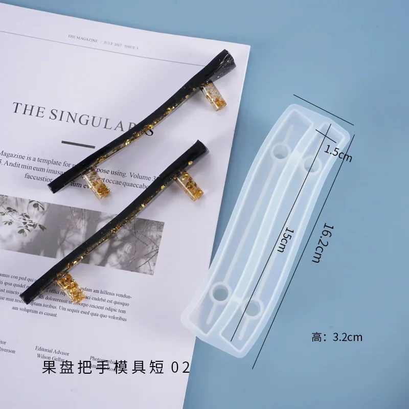 TỰ LÀM Khay Đựng Trái Cây Tay Cầm Nhựa Trang Trí Tay Cầm Pha Lê Epoxy Khuôn Tay Cầm Vật Trang Trí Uốn Khuôn Silicon Cho Nhựa