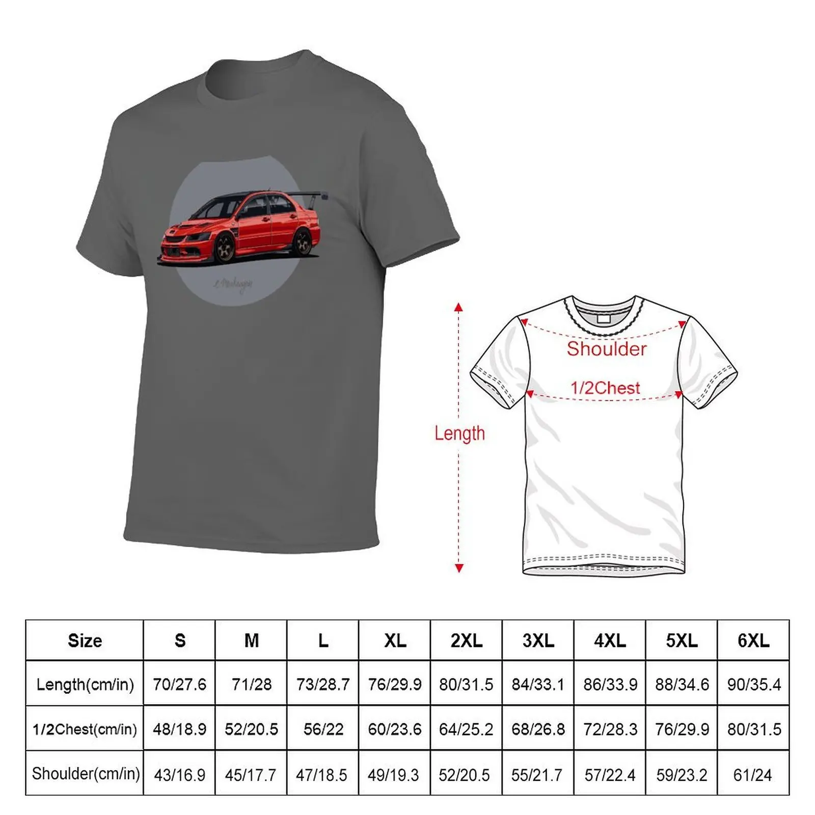 Kaos Evo IX Kaos Anime Cetak Kustom Kaos Oversize