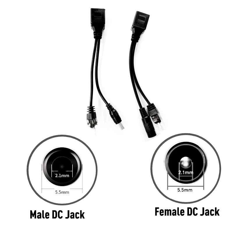 2/5/10 par kabel POE pasywny zasilacz przez sieć Ethernet rozdzielacz POE RJ45 wtryskiwacz moduł zasilania 12-48v dla kamer IP